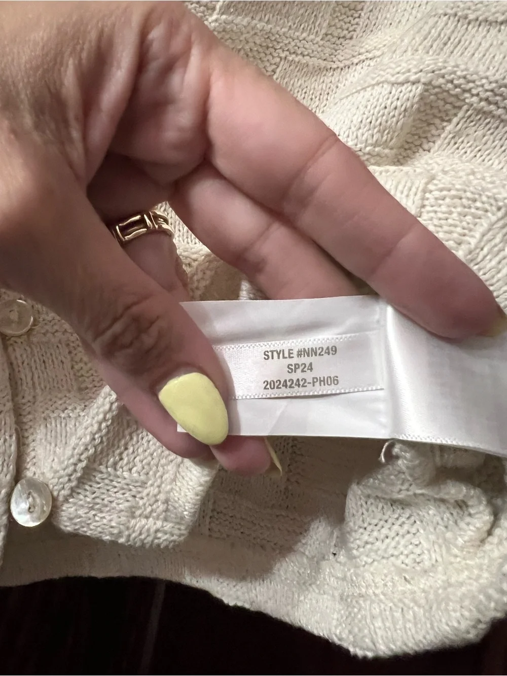 Madewell Cream Basketweave Knit Cottagecore Cotton Blend Crop Vest Top XS - Picture 10 of 14